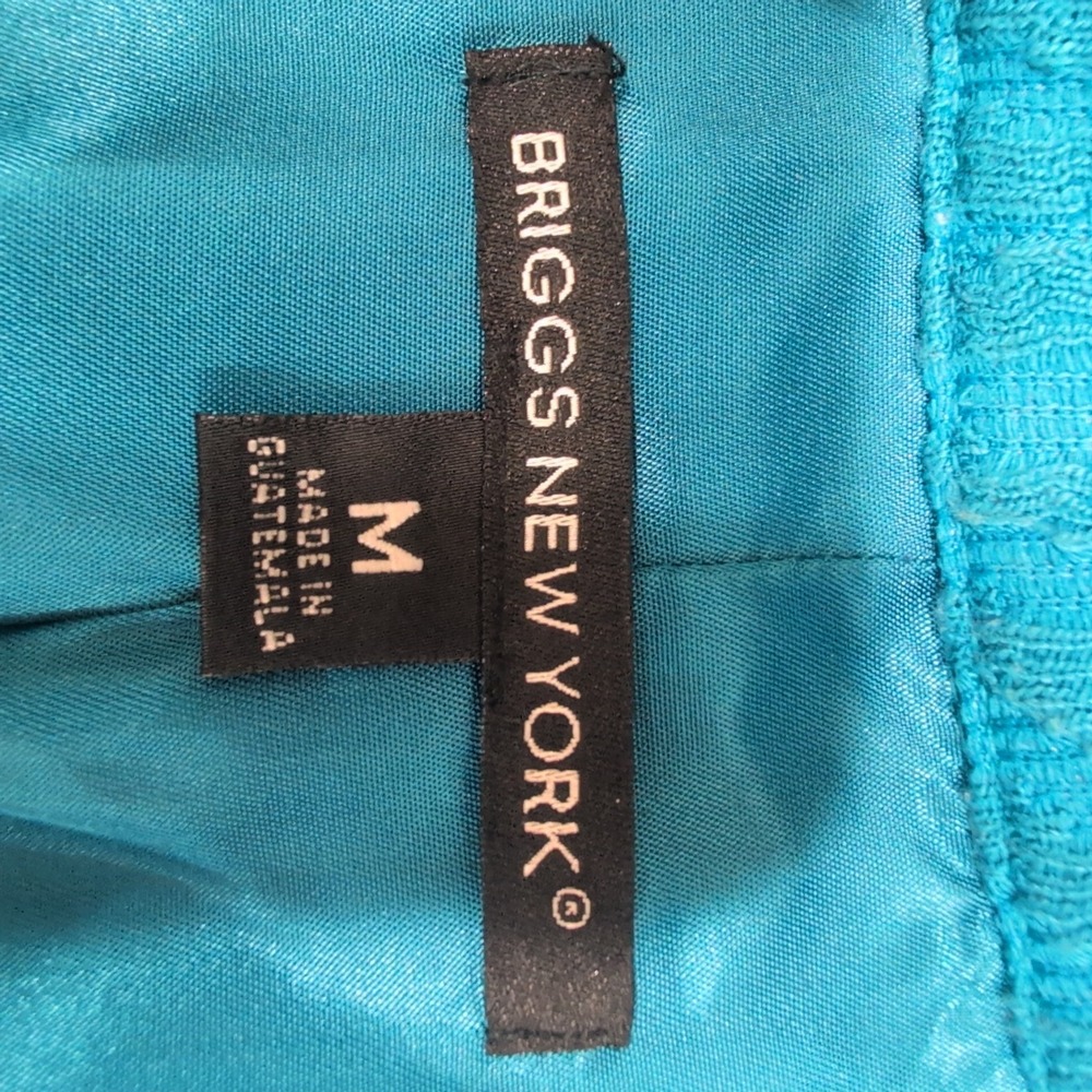 Briggs New York‎ Blazer Size Medium Blue Textured Career Jacket Classic - Picture 5 of 6